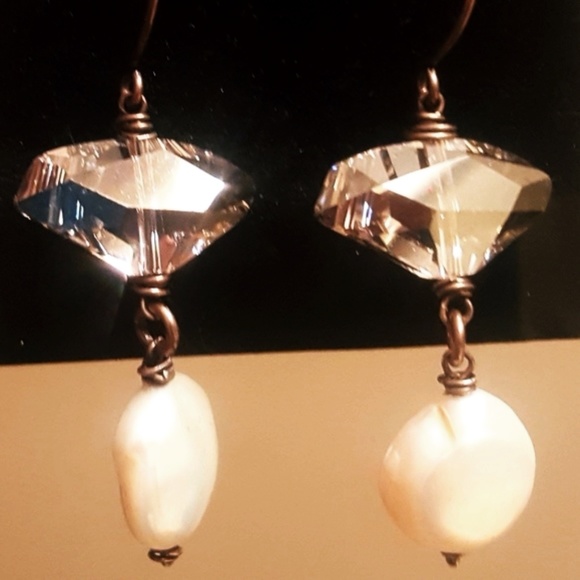 Lustrous Sterling Freshwater Pearl Boho Earrings - Picture 2 of 2